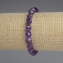 Amethyst Polygon Bracelet, diameter 8x7mm+-, length 18cm+- stretch