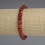 Carnelian Faceted Cube Bracelet, diameter 6.5x6.5mm+-, length 18cm+- stretch