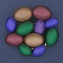 Brooch Pendant Accent Multicolour Cat's Eye Gold-Tone Metal 49x45mm+