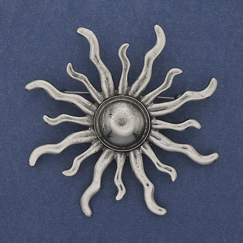 Yarylo Brooch Silver-Tone Metal 69mm+