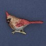 Bird Brooch Coloured Enamel Gold-Tone Metal 22x51mm+