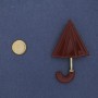 Magnetic Umbrella Brooch Acrylic 63x36mm+/- Gold-tone Metal