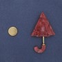 Magnetic Umbrella Brooch Acrylic 63x36mm+/- Gold-tone Metal