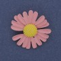 Daisy Brooch Pink and Yellow Enamel Silver-Tone Metal 30mm+