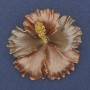 Brooch pendant Flower Petunia matte enamel yellow crystals golden metal 51×51mm+