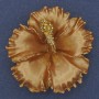 Brooch Pendant Petunia Flower Matte Enamel Yellow Rhinestones Gold-Tone Metal 51x51mm+