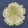Brooch Pendant Petunia Flower Yellow Matte Enamel Yellow Rhinestones Gold-Tone Metal 51x51mm+