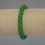 Chrysoprase Bracelet Smooth Round Beads, Diameter 8mm+/-, Length 18cm Stretch