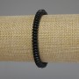 Bracelet, Black Hematite Rondelle, diameter 6x2, 5mm±, length 18cm stretch