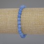Aquamarine Bracelet Smooth Round Beads, Diameter 6mm+/-, Length 18cm Stretch