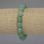 Nephrite Bracelet, faceted bead, diameter 10mm+/-, length 18cm stretch