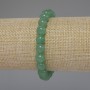 Nephrite Bracelet, smooth bead, diameter 8mm+/-, length 18cm stretch
