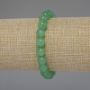 Nephrite Jade Bracelet, Smooth Round Bead, Diameter 8mm+/-, Length 18cm Stretch