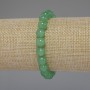 Nephrite Jade Bracelet, Smooth Round Bead, Diameter 8mm+/-, Length 18cm Stretch