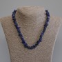 Lapis Lazuli Chip Necklace, diameter 6-13x2-7mm+-, length 50cm+- with clasp