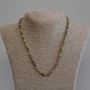 Grossular (Green Garnet) Necklace, faceted cube 4x4mm+-, length 50cm+- with clasp