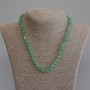 Jade Necklace, natural stone faceted cube beads, diameter 7x7mm+/-, length 50cm+