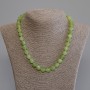 Chrysolite Peridot Necklace, faceted bead, diameter 10mm+/-, length 50mm+/-, with clasp