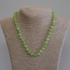 Chrysolite Peridot Necklace, smooth bead, diameter 8mm+/-, length 50mm+/-, with clasp