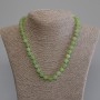 Chrysolite Peridot Necklace, smooth bead, diameter 8mm+/-, length 50mm+/-, with clasp