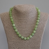 Chrysolite Peridot Necklace, smooth bead, diameter 10mm+/-, length 50mm+/-, with clasp