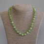 Chrysolite Peridot Necklace, smooth bead, diameter 10mm+/-, length 50mm+/-, with clasp