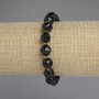 Natural Agate Bracelet, polyhedron beads, diameter 10x9mm +- with 3mm +- seed beads, length 18cm +