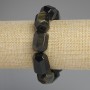 Golden Sheen Obsidian Bracelet, Polyhedron Beads, diameter 20x15-16mm+/-, length 18cm +