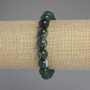 Bracelet Agate Smooth Round Beads, diameter 10mm+-, length 18cm+- stretch
