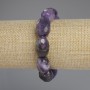 Amethyst Bracelet, Faceted Tumbled Beads, Diameter 17-20x12-16mm+/-, Length 18cm+/- Stretch
