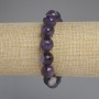 Amethyst Bracelet, Faceted Round Beads, Diameter 12mm+/-, Length 18cm+/- Stretch