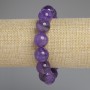 Amethyst Bracelet, Smooth Round Beads, Diameter 14mm+-, Length 18cm+- Stretch