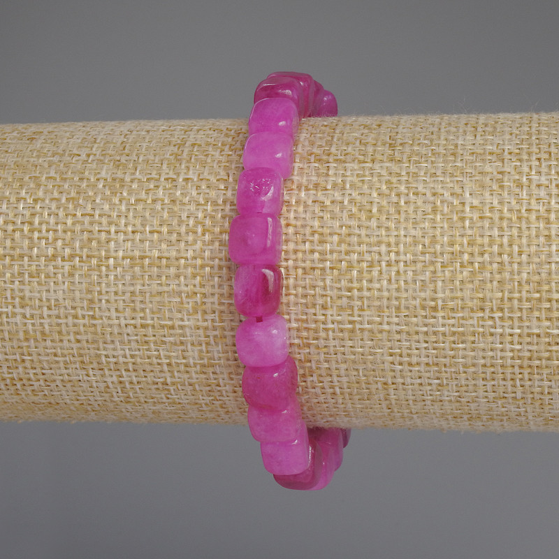 Tourmaline Cube Bracelet, Diameter 7mm+-, Length 18cm+- Stretch