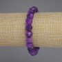 Sugilite Bracelet, Faceted Rondelle, Diameter 10x8mm+, Length 18cm+/- Stretch