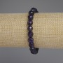 Amethyst Bracelet, Faceted Round Bead, Diameter 8mm+/-, Length 18cm+/- Stretch