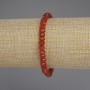 Carnelian Bracelet, Faceted Rondelle, Diameter 6x4mm+, Length 18cm+/- Stretch