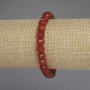 Carnelian Bracelet, Faceted Rondelle, Diameter 8x6mm+, Length 18cm+/- Stretch