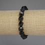 Black Onyx Bracelet, Polygon Beads, Diameter 10x8mm+, Length 18cm+/- Stretch