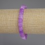 Lavender Amethyst Bracelet, Cube Beads, Diameter 7mm+, Length 18cm+/- Stretch