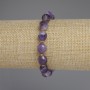 Amethyst Chevron Faceted Nugget Bracelet, diameter 10x8.5mm+- seed beads 3mm+-, length 18cm+- stretch