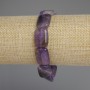Amethyst Rectangular Link Bracelet, diameter 18x13mm+-, length 18cm+- stretch