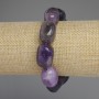 Amethyst Tumbled Stone Bracelet, diameter 20x14mm+-, length 18cm+- stretch with natural irregularities