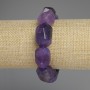 Clearance! Amethyst Faceted Tumbled Stone Bracelet, diameter 19-22x14-17mm+-, length 18cm+- stretch
