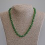 Chrysoprase Faceted Cube Necklace, diameter 7mm+-, length 50cm+- with clasp