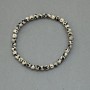 Dalmatian Jasper Bracelet, round beads, diameter 5mm+-, length 18cm+- stretch