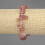 Strawberry Quartz Bracelet, chip stones, diameter 10-14x3-5mm+-, seed beads 3mm+-, length 18cm+- stretch