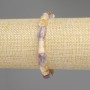 Ametrine Bracelet, chip-cut stones, diameter 10x6mm+-, seed beads 3mm+-, length 18cm+- stretch