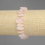 Rose Quartz Bracelet, Butterfly Tumbled, diameter 12-18x5-7mm+- seed beads 3mm+-, length 18cm+- stretch