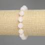 Rose Quartz Bracelet, faceted beads, diameter 10x9mm+-, seed beads 3mm+-, length 18cm+- stretch
