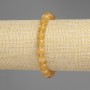 Citrine Bracelet, faceted rondelle, diameter 8x5.5mm+-, seed beads 3mm+-, length 18cm+- stretch